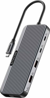 8-in-1 USB-C Power Delivery Multiport Adapter Pro (1 x HDMI, 1 x DisplayPort, SD-kaartlezer, LAN en USB-A en USB-C)