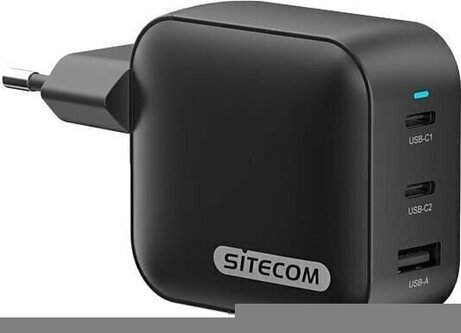 100 Watt Power Delivery Wall Charger (1 x USB-A en 2 x USB-C, zwart)