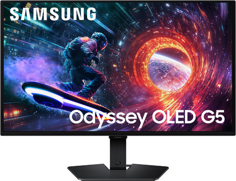 Odyssey G5 G50F Gaming Monitor, 180 Hz, 27", QHD 2560 x 1440, OLED, 0,03 ms, VESA-montage, zwart