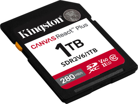 1000 GB SDR2V6/1TB Canvas React Plus SD (Video Class V60, UHS-II U3, Class10, SDXC UHS-II)