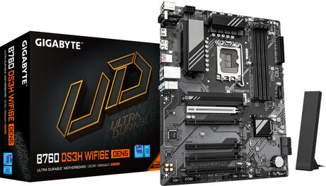 Socket 1700 : B760 DS3H (WiFi 6E, DDR5, 2 x M.2, DisplayPort, HDMI)