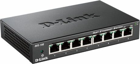 DES-108/E Desktop Switch 8 poorten (10/100, Metal Housing)