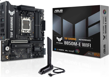 Socket AM5 : B850M-E WIFI TUF Gaming (DDR5, 3 x M.2, 2 x DisplayPort, HDMI)