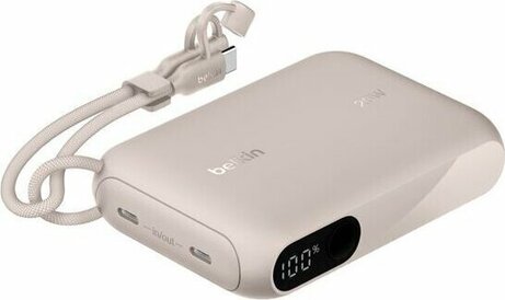 Powerbank 10.000 mAh (2 x USB-C-poorten, zandkleur)