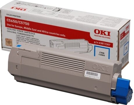 43872307 Toner cyaan (2000 afdrukken)