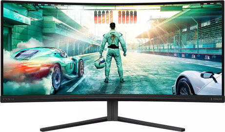 Evnia 3000 34M2C3500L LED gaming curved 34", 3440 x 1440 WQHD 180 Hz, Fast VA,  4000:1, HDR10, 1 ms, 2 x HDMI, DisplayPort