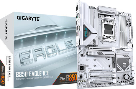 Socket AM5 : B850 EAGLE ICE (DDR5, 3 x M.2, DisplayPort, HDMI, ATX)