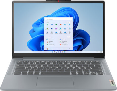 IdeaPad Slim 3 14AMN8 (14" Full HD IPS, AMD Ryzen 5-7520U, 16 GB RAM, 512 GB PCIe NVVMe SSD, AMD Radeon 610M, Windows 11 Home, grijs, Azerty)
