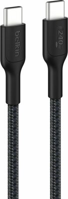 BoostCharge Pro USB-C M/M kabel (1 m, USB Power Delivery 240 Watt, braided, zwart)