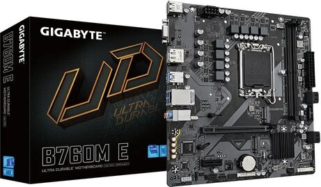 Socket 1700 : B760M E (DDR5, 2 x M.2, DisplayPort, HDMI, VGA, mATX)