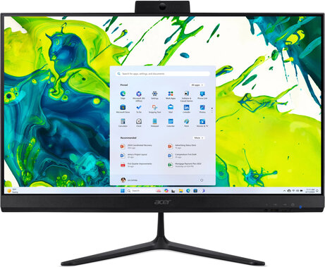 Aspire C24B I5430 All-in-One (23,8" Full HD IPS, Intel Core Ultra 5-115U, 16 GB RAM, 512 GB PCIe NVMe SSD, Intel Graphics, Windows 11 Home, zwart)